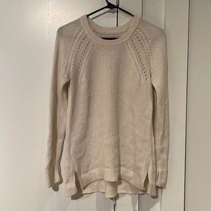 LOFT Off White Knit Sweater - Small